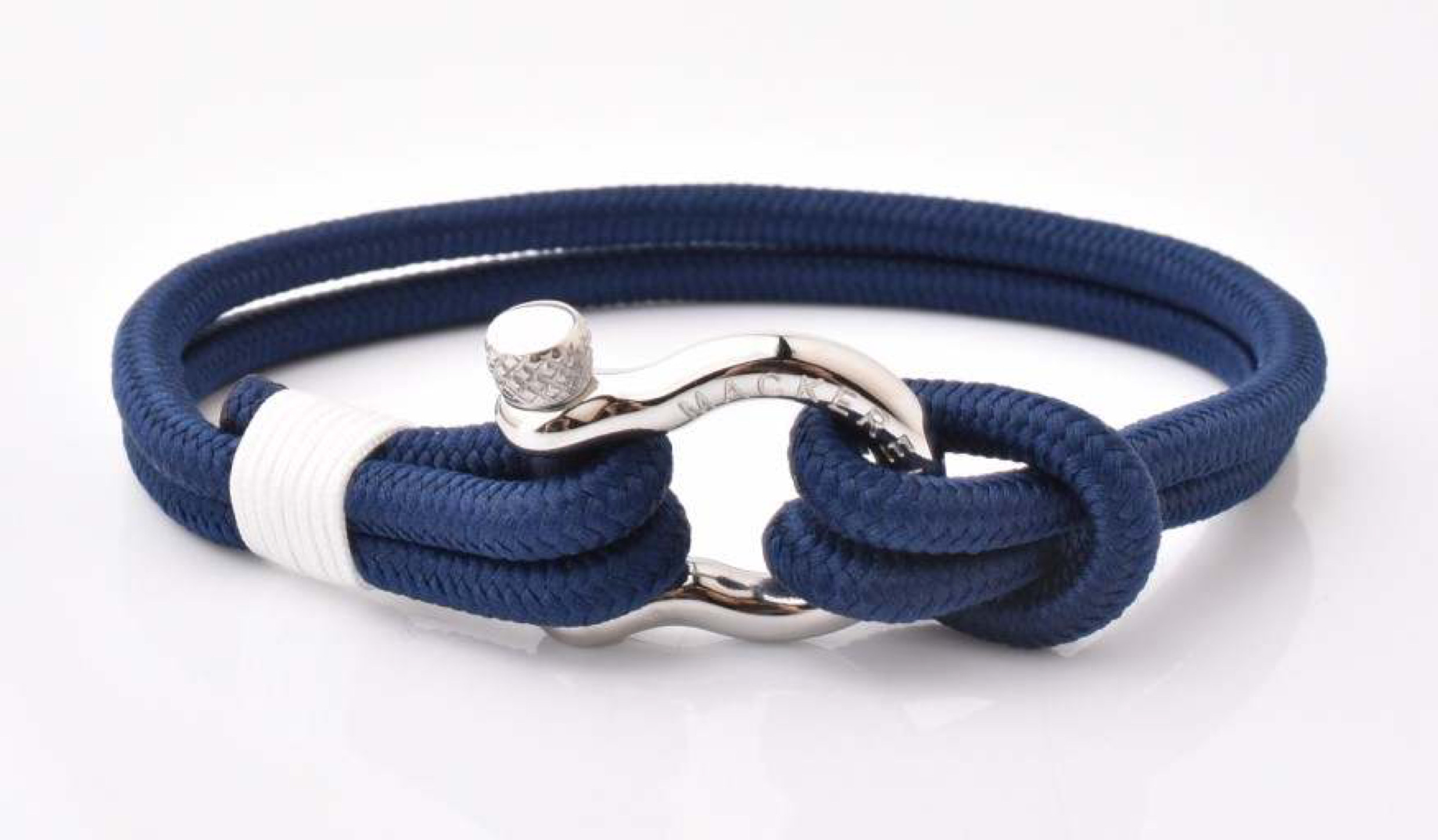 Navy nautical shackle bracelet